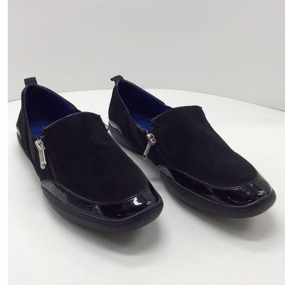 Adrienne Vittadini Shoes - Adrienne Vittadini Sport Side Zip Slip On Ganesa Black Womens 8.5